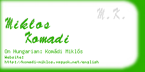 miklos komadi business card